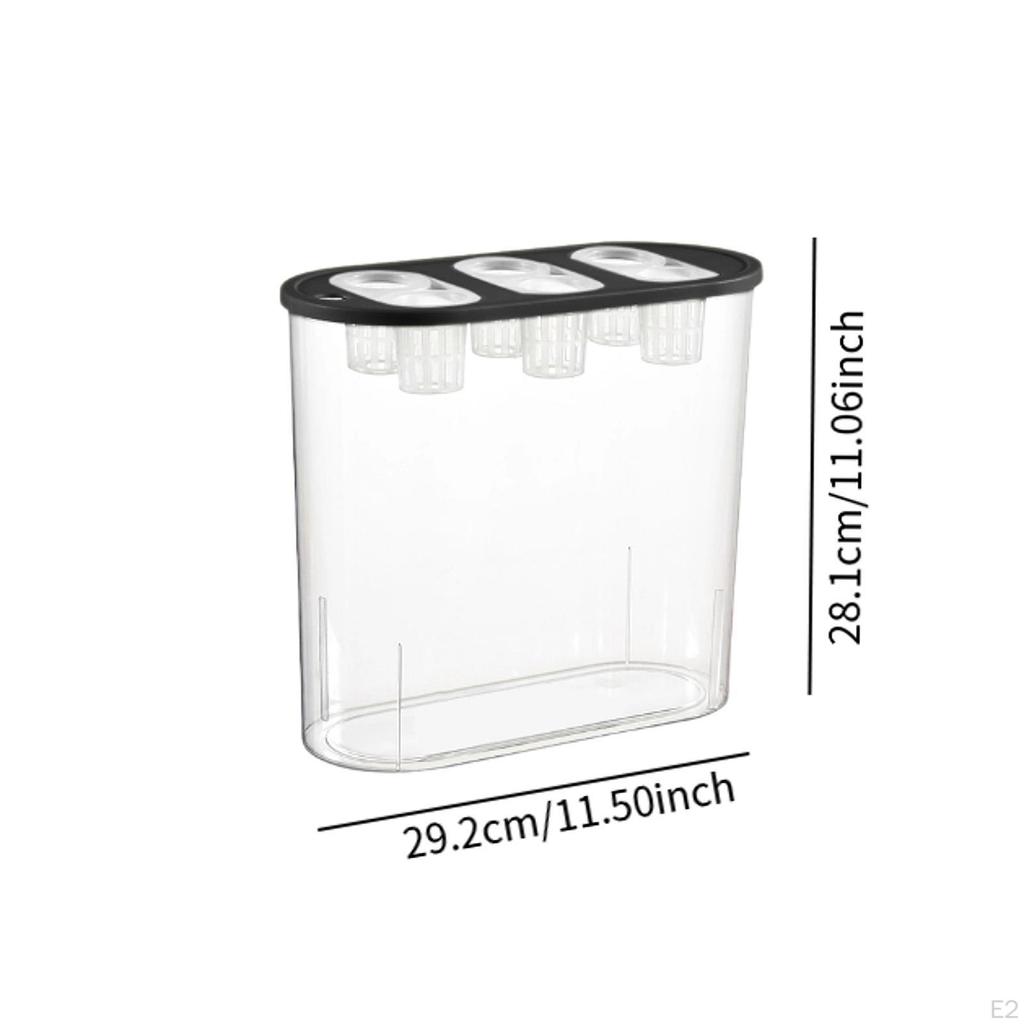 Grower Box, Hydroponics Tool, 6 Holes, Powerful, Practical Rectangular Planting Container for Indoor