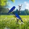 Metal Birds On Branch Desktop Ornament for Indoor Tabletop Dining Room Style A