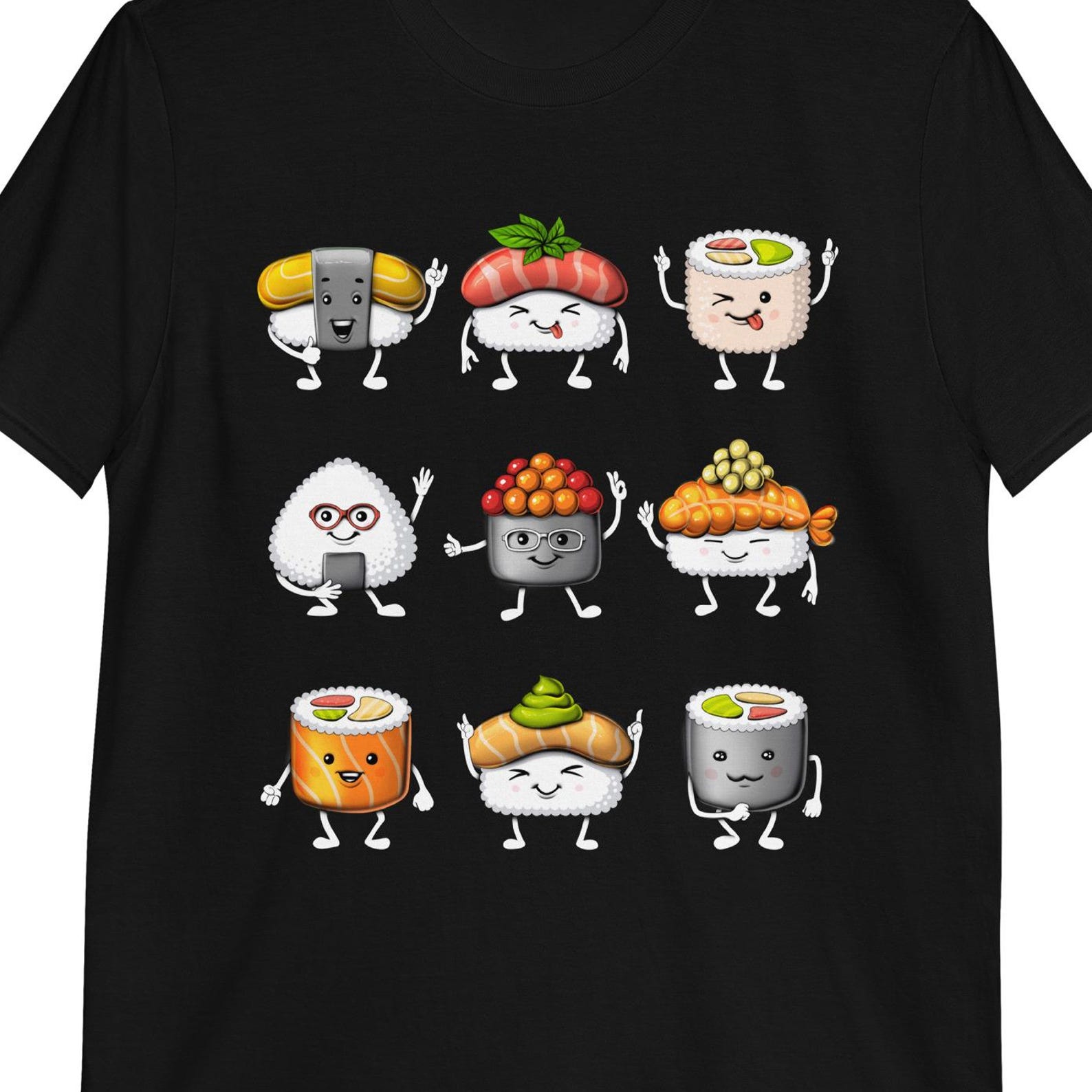 Kawaii Sushi T-Shirt: Funny Japanese Food Lover Tee 140