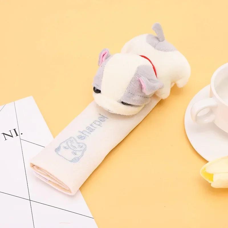 Car Seat Belt Shoulder Protector Cover Universal Safety Belt Shoulder Pad Plush Cover Car Cartoon Magic Tape Shoulder Guard Pad