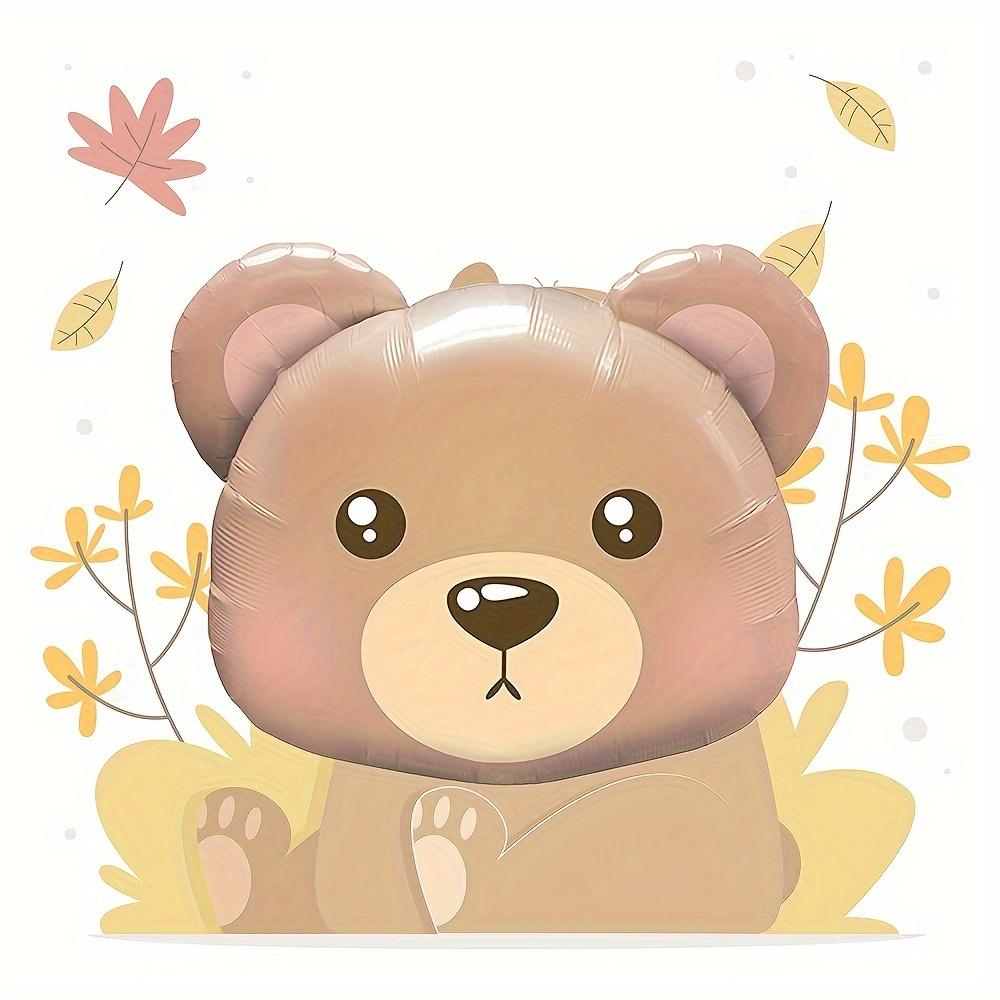6-Pack of Bear Head Balloons, Bear Head Foil Balloons, Suitable for Birthday Parties, Themed Parties, and Friend Gatherings Decoration