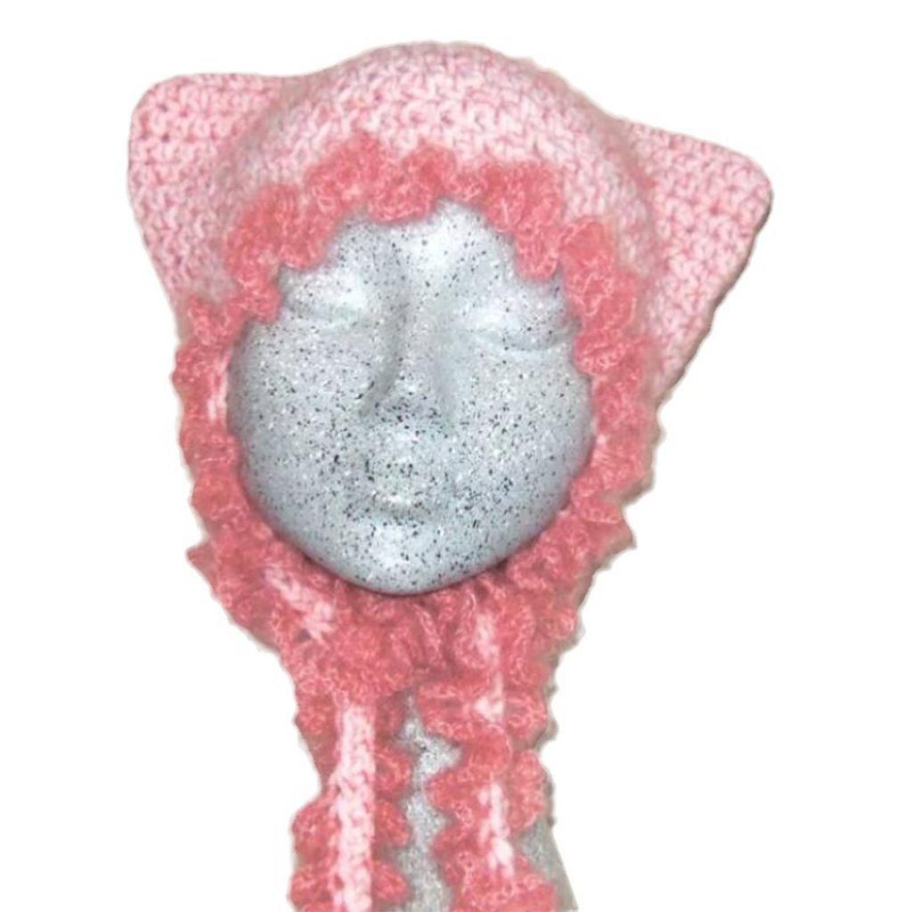 Halloween Beanie Knit Beanie Hat Unique Cat Ear Horn Hat Head Covering Party Holiday Warm Hat for Women