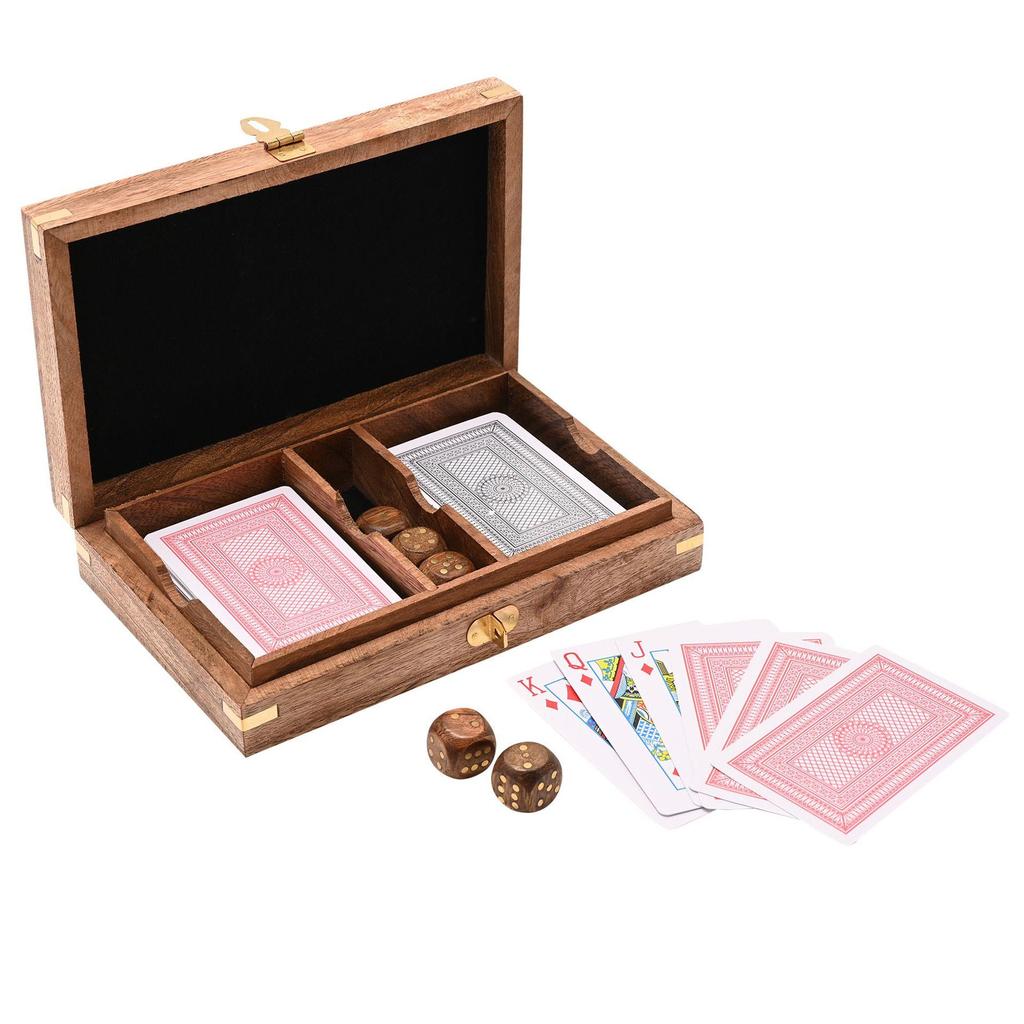 Harvey Makin Wooden Games Set - Cards with Dice