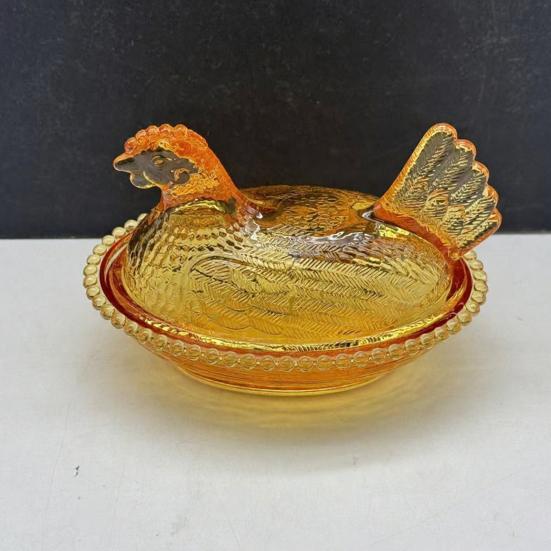 Yousheng Clear Chicken Storage Box Multi-purpose Snacks Candies Nuts Foods Container Jar Jewelry Holder Kitchen Table Centerpiece Decorative