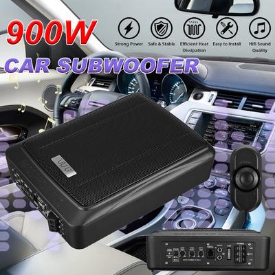 Amplificatore HiFi per auto da 12 V e 900 W, subwoofer da 10 pollici, audio per auto, subwoofer attivo per sedili sottili, subwoofer per auto