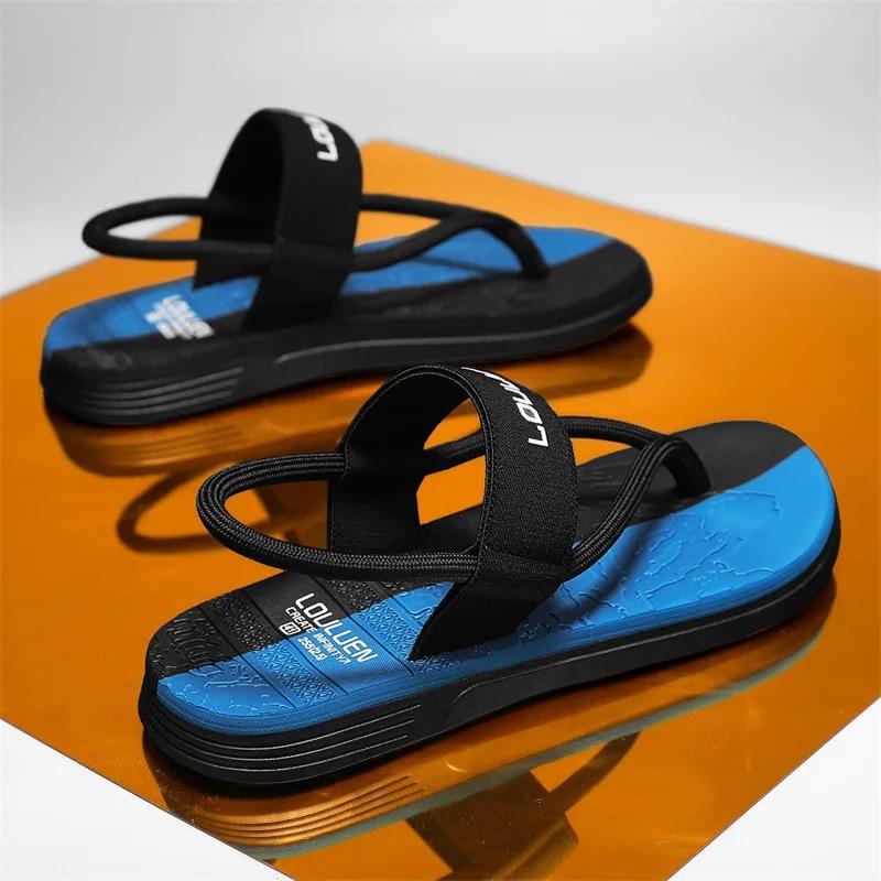 Fashion New Summer Fashion Men SandalsRoman Outdoor Beach Comfortable Shoes Flip Flops Slip On Flats Opened Toe Sports Slippers