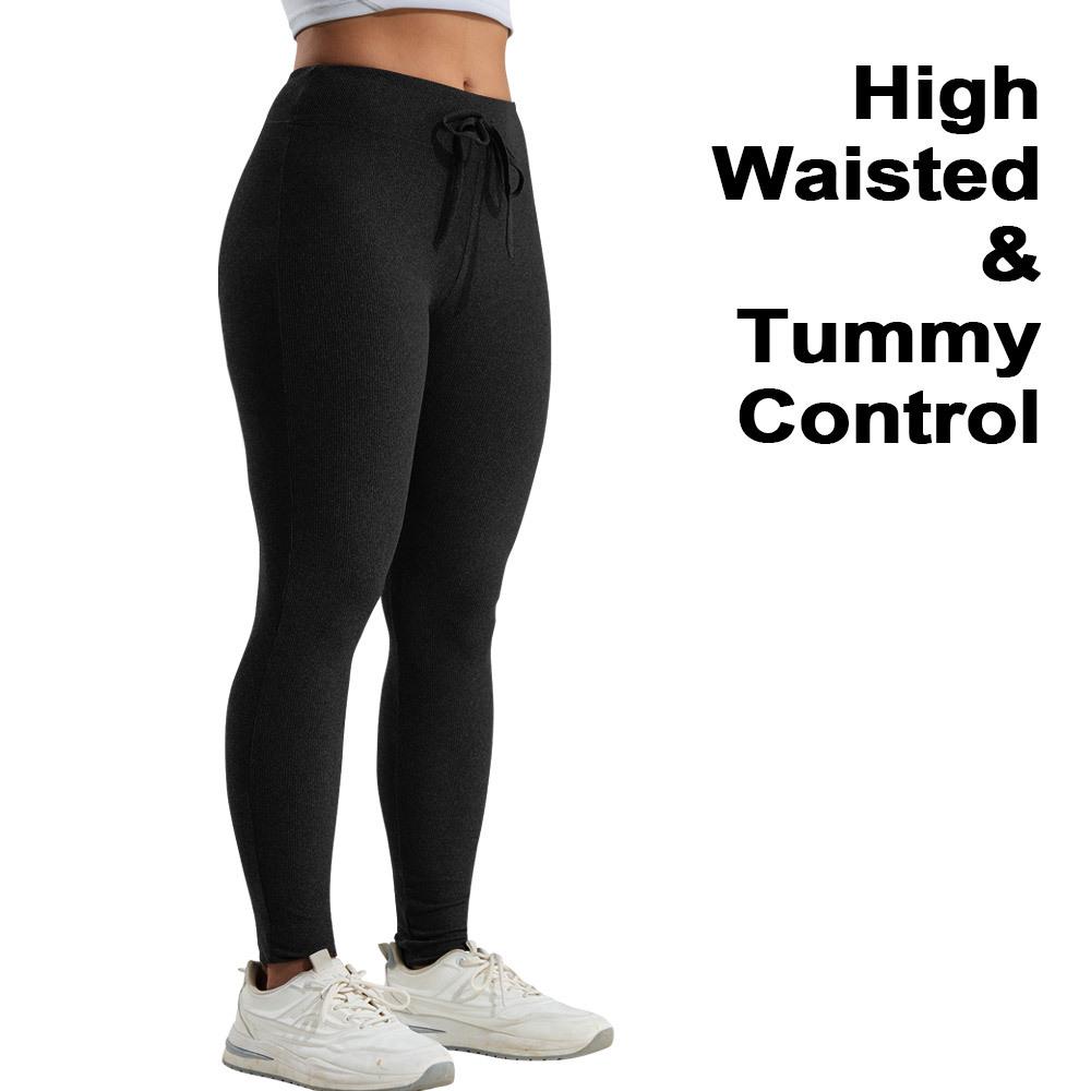 Hochtaillierte Sporthose Übergröße Yoga Leggings Damen Elastische Fitness Atmungsaktiv Laufen Freizeit Leggings