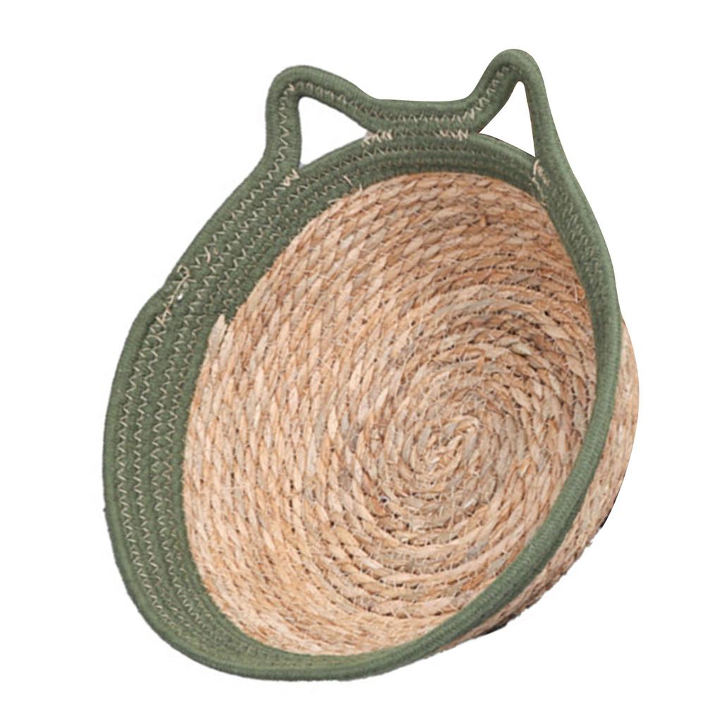 Hand Woven Cat Nest Breathable Round Cotton Rope Woven Warm Pet Sleeping Bed with Soft Cushion for Summer Cats Dogs