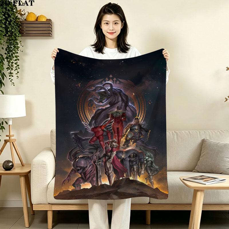 1PC Destiny Patterned Flannel Blanket Suitable For All Seasons For Home Decor Warmth And Comfort Gifts Holiday Present