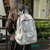 Women's Butterfly Printed Backpack Corduroy Student School Bag Large Capacity Class Backpack