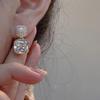 Rhinestone Drop Earrings for Women, Luxury Vintage Dangle Jewelry Zinc Alloy Bling Bling