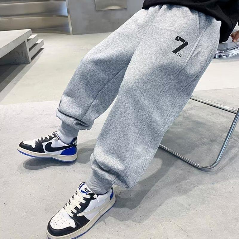 Spodnie chłopięce na wiosnę i lato, jesień Spodnie dziecięce i młodzieżowe Cienkie, proste spodnie sportowe dla dzieci Modne spodnie z trzema paskami Modne