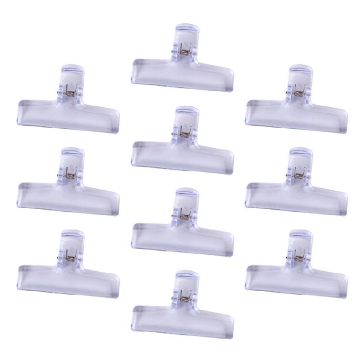 10Pcs Clear Acrylic Paper Clip Paper Clamp for Food Bag Photo Drawing Board Acrylic Paper Clip for Home Kitchen Office