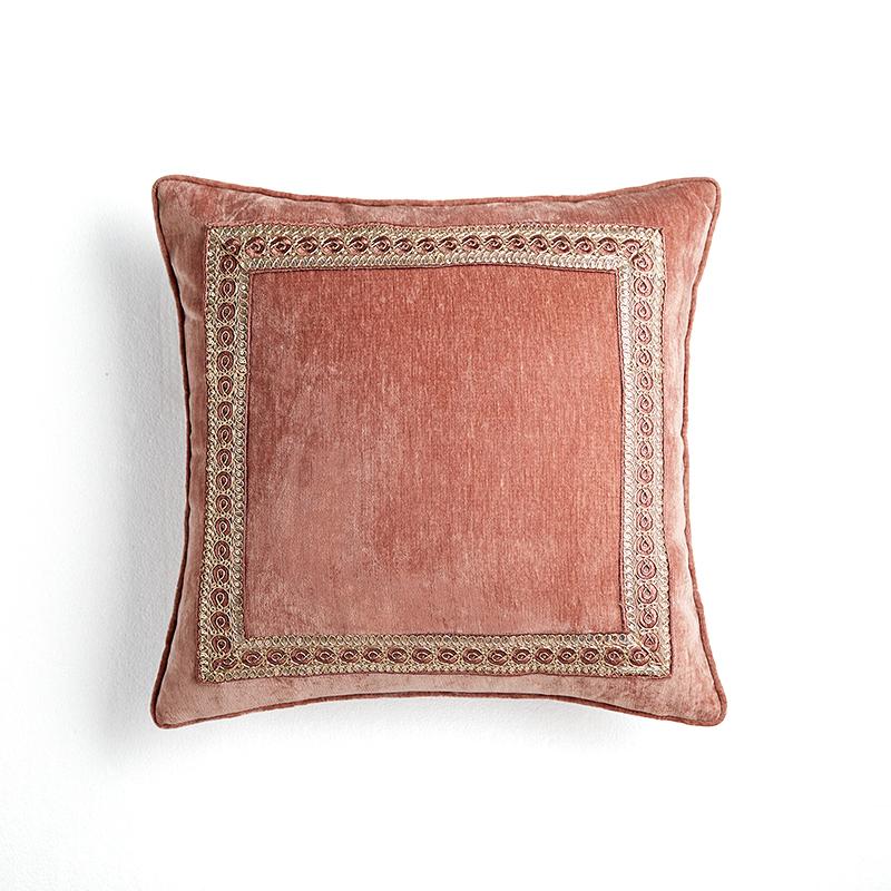 Vintage Kwast Lotus Roze Euro Kussensloop Nobele Woonkamer Bank Kussenhoes Huisdecoratie 30x50cm(NO FILLING)