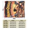 Heroquest Game 90s Flannel Blanket Retro Card Super Warm Throw Blanket for Outdoor Airplane Travel Bedspread Sofa Bed Cover