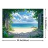 1 piece, beach themed background, tropical seaside scenery, suitable for indoor and outdoor decoration in various occasions