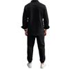 Fleece Pajama Set For Men 2 Piece Cozy Long Sleeve Shirt And Jogger Pants Winter Warm  Outfits Casual