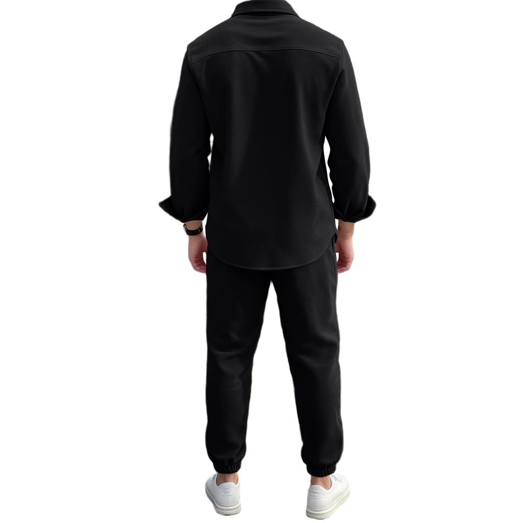 Fleece Pajama Set For Men 2 Piece Cozy Long Sleeve Shirt And Jogger Pants Winter Warm  Outfits Casual