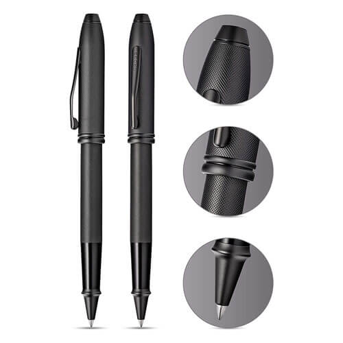 Cross Townsend Black MicroKnurl and Matte Black Pen (Rollerball)