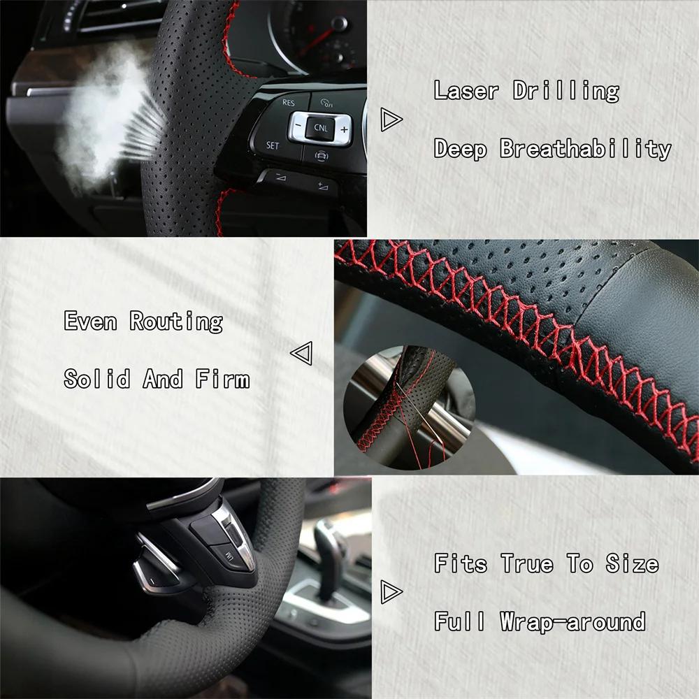 DIY Car Steering Wheel Cover Carbon Fiber Leather For Mercedes-Benz A45 AMG W205 C43 C63S AMG CLA45 CLS63 AMG GLC 43 63 AMG