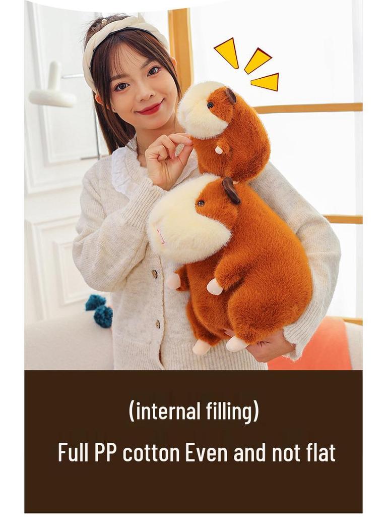Cute Guinea Pig Plush Toy Figurine for Sleep Decoration and Holiday Gift