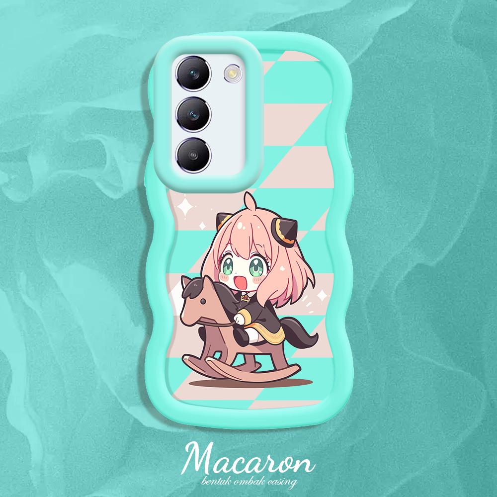 

Окрашенный узор Big Wave Edge Мягкий силиконовый материал Macaron чехол для телефона противоударный защитный резиновый чехол для OnePlus Vivo Motorola Moto Motorola Moto G04 синий