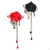 Mechanical Hairpin Steam Gear Brooch with Tassels Suit Pin Alloy Women for Dress Coat