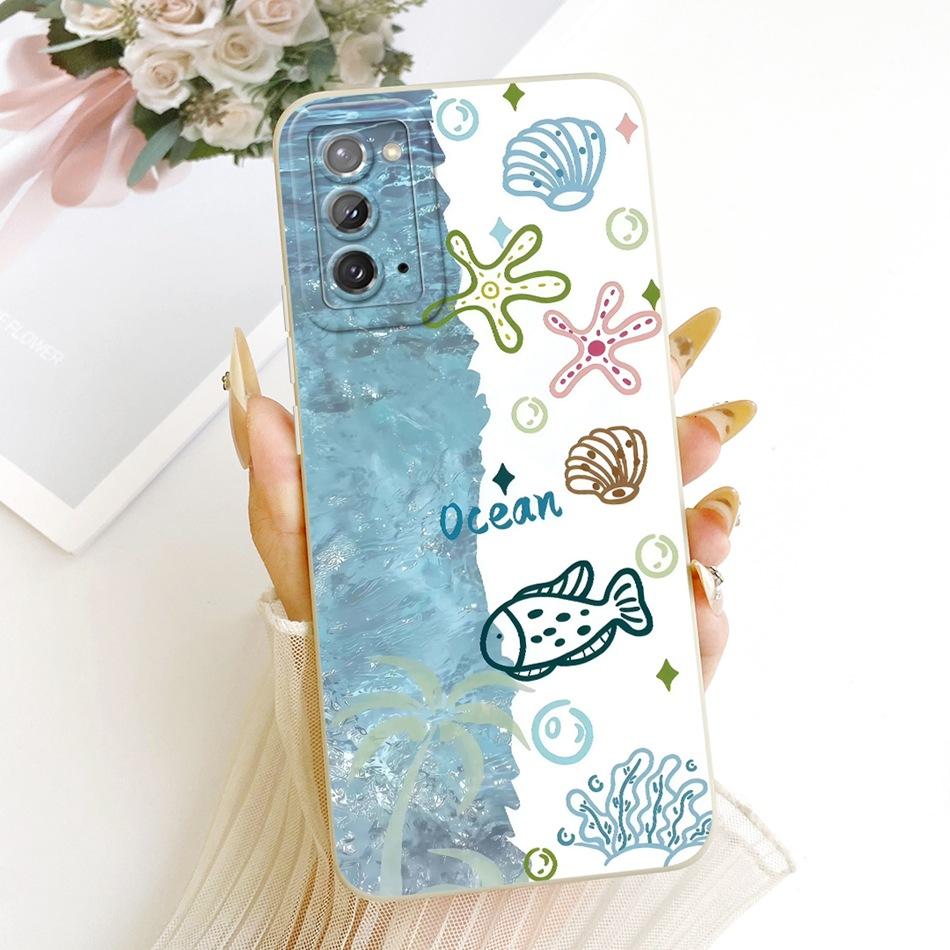 Für Samsung Galaxy S20 S20+ S20FE Niedliche Katze Blume Handyhülle Für Samsung S 20 S20 FE 4G 5G Stoßfeste Weiche Silikon-Stoßfänger