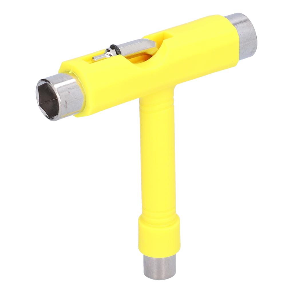 Skate Tool MultiFunction Portable Skateboard TType Hex Key Kit Fastener Hardware Yellow