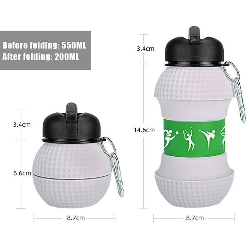 Tazze pieghevoli per bottiglie d'acqua, tazze, sport all'aria aperta, basket, calcio, baseball, tennis, golf, scuola, a prova di perdite, portatili, per bambini