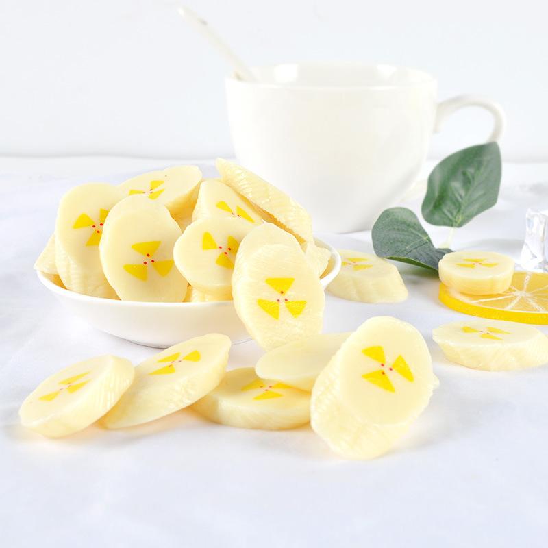 

10PCS Simulated Banana Slice Fake Fruits Model Lifelike Decorative Photography Props Fruit Shop Sample Window Display Ornaments M