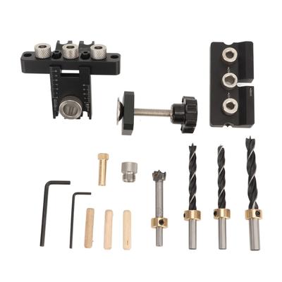 Dowel Jig Quick Precise Positioning Hole Drill Locator Aluminum Alloy Drilling Guide for Furniture