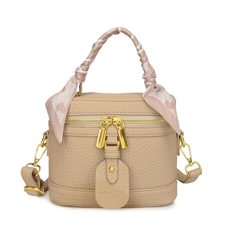 Fashion Handheld Box Bag For Women Ribbon Decor  New Small Minimalist Single Shoulder Crossbody Bag Female Small Square Bag