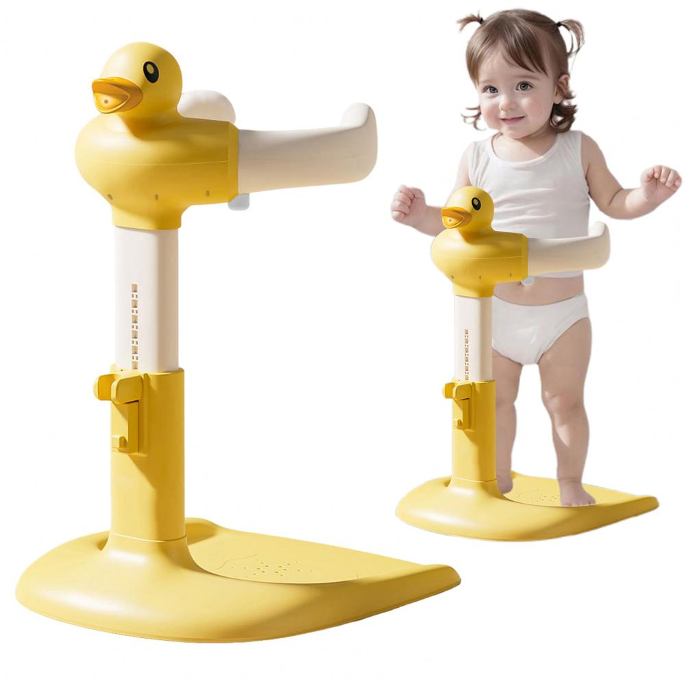 Bebek Duşu Rafı Yükseklik Genişlik Ayarlanabilir Kaymaz Taban Bebek Banyo Rafı Ördek Tasarımı Taşınabilir Yeni Yürümeye Başlayan Çocuk Banyo Standı