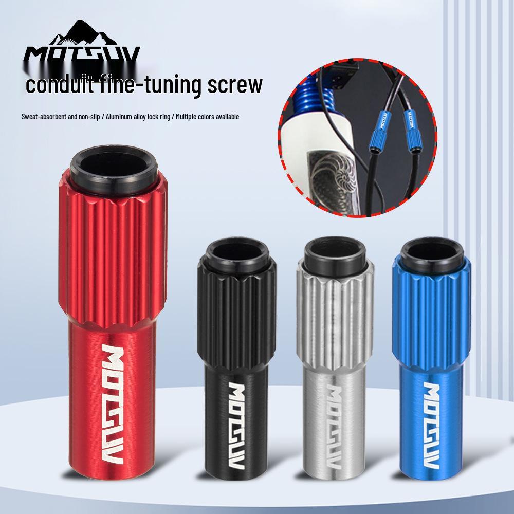 

MOTSUV 4 мм Манетка переключения передач для горного велосипеда с коаксиальным регулятором и фиксированной средней частью, микрорегулировочный винт Cable Fine-Tuning Screw чёрный