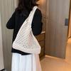 Women Crochet Tote Bag Hollow Beach Bag Large Capacity Handbag  Knitted Shoulder Bag Shopping Bag For Travel Vacation