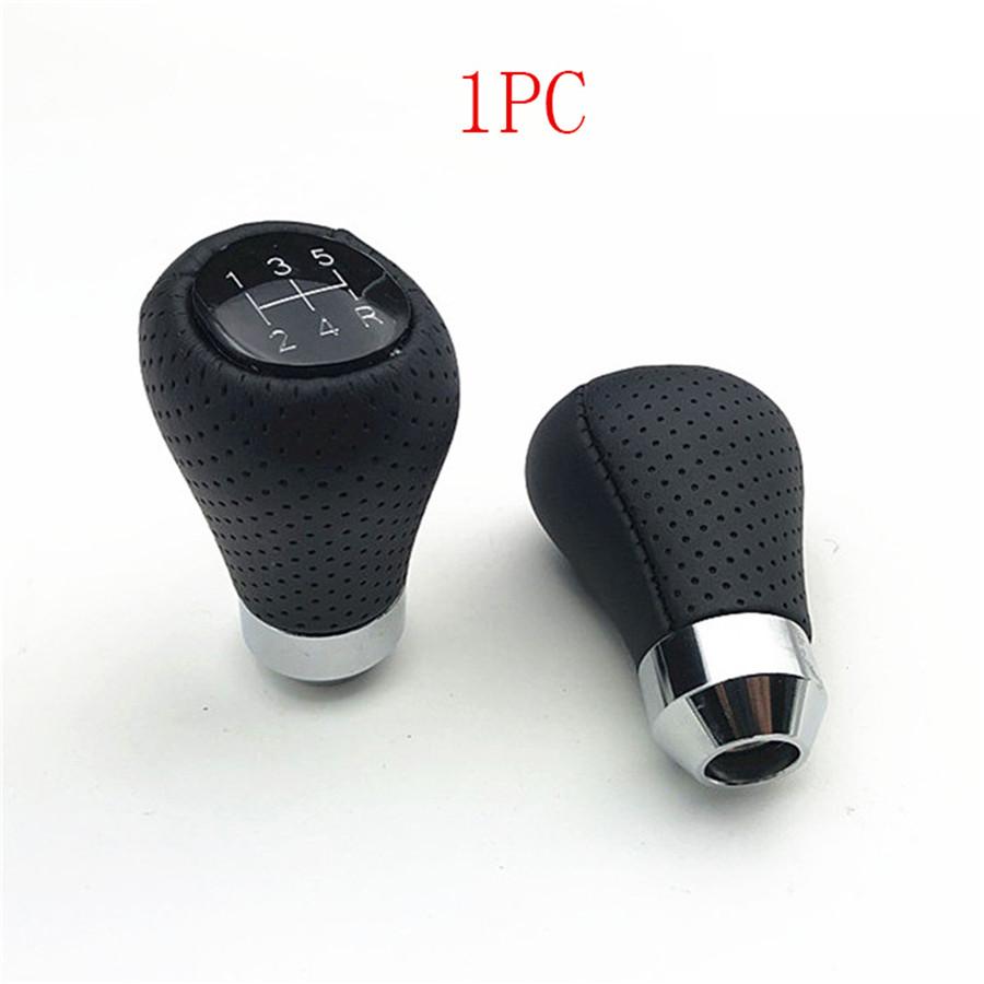 Genuine Leather Gear Shift Knob Lever  For Auto Car Manual 5 Speed Transmission