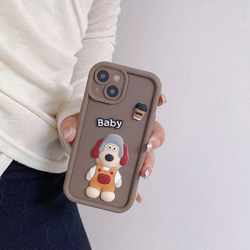 Applicable to Transsion INFINIX POP9 matte mobile phone case three-dimensional baby head dog HOT 40I personalized cartoon