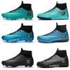 Football Shoes C Luo High-top TF Broken Nails Low-top Children's Non-slip Football Training Shoes Men's Sneakers AG Long Nails