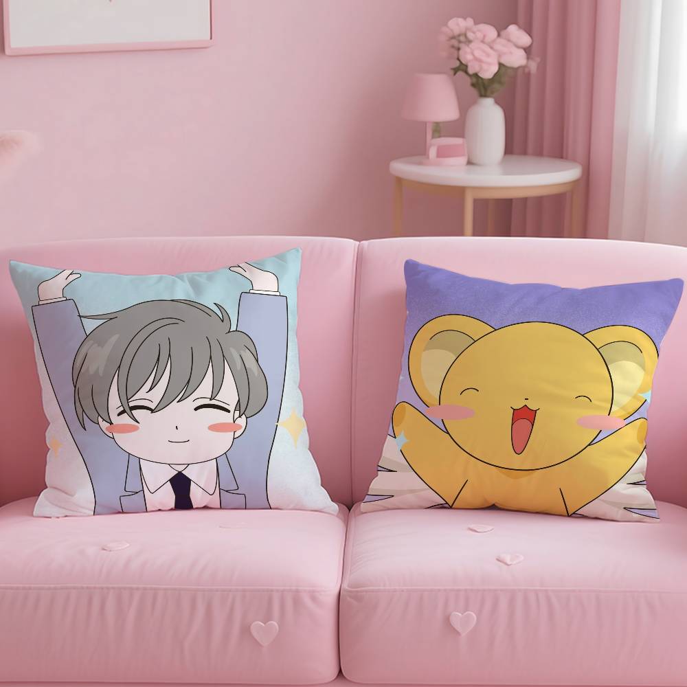 Cartoon Anime C-Cardcaptor S-Sakura Pillow Case pattern printing pillowcase living room sofa cushion cover bedroom room decor