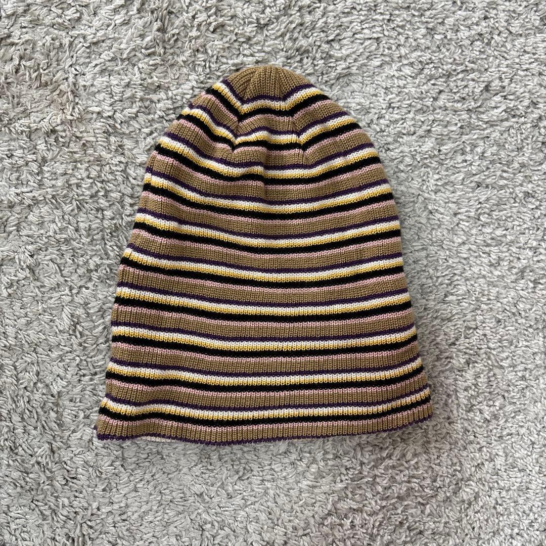 Used BEAMS multi-border knit hat beanie