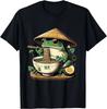 Frog Eating RaUnisex Graphic Tee Kawaii Japanese Noodles Anime Lover TShirt Summer Casual Round Neck TShirt
