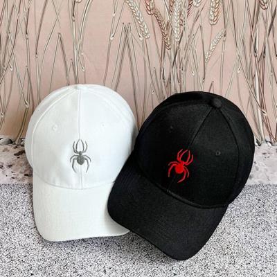 Spider Couple Baseball Cap Set Embroidered Black and White Casual Dad Hat Lightweight Adjustable Casual Golf Sun Hat Suitable Fo