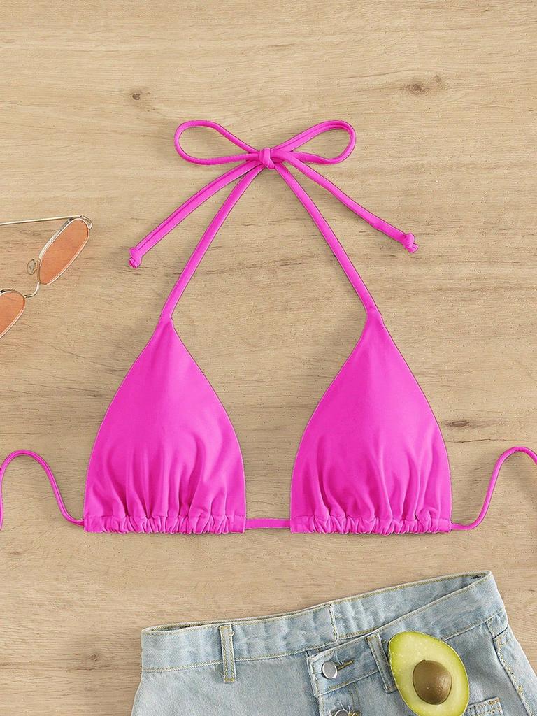 New multi-color neck strap hot spring bikini sexy split swimsuit