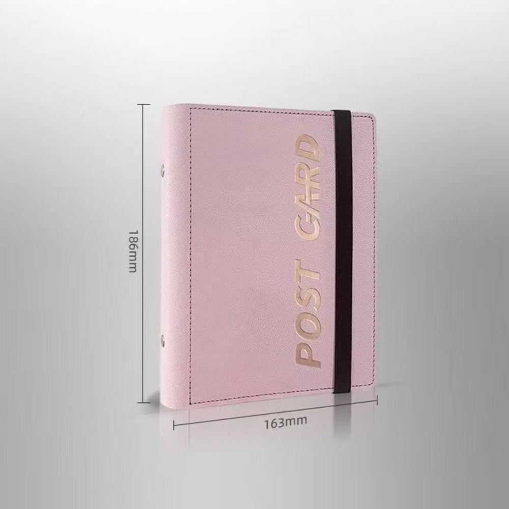 Large Capacity 6-inch Photocard Holder PU Leather Loose-leaf Photo Album Solid Color Idol Card Storage Booklet