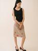 Average Attitude Sheer Floral Skirt_Dusty Taupe