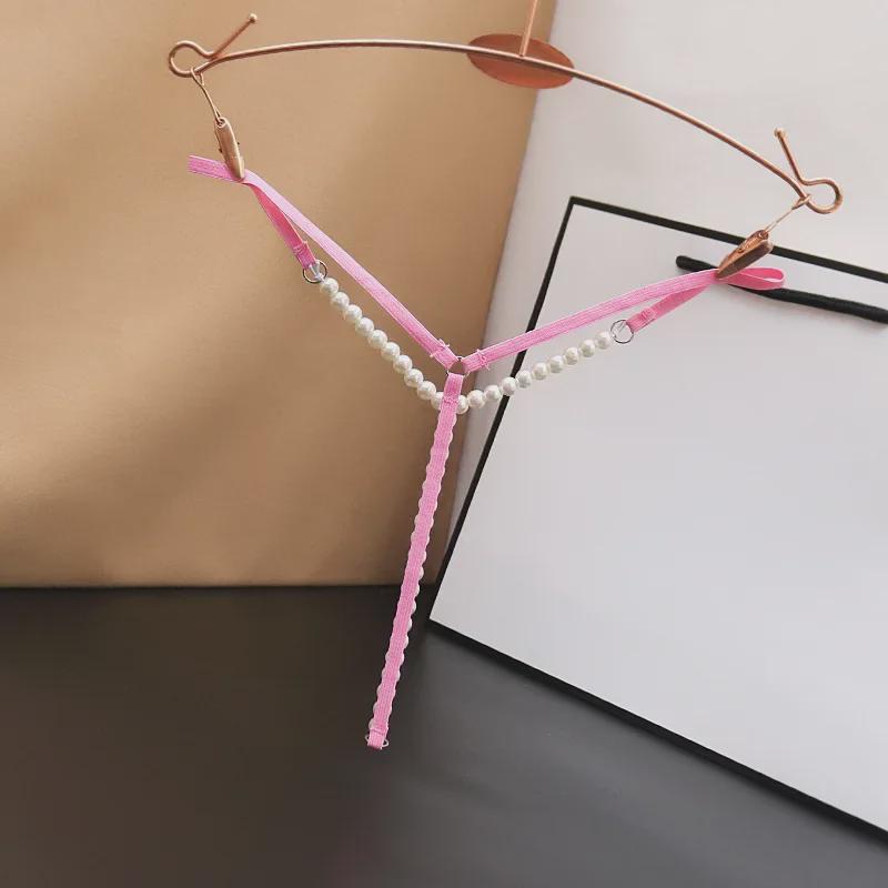Women's Low Waist Open Crotch Pearl Massage Thong Panties - Sexy, Tempting, and Passionate