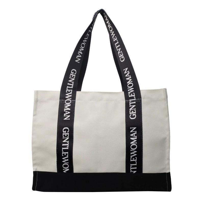 

Large Canvas Tote Bag with Zipper Inner & Outer Pocket, Personalized Pattern Design, Perfect for Wedding Beach Holiday бежевый