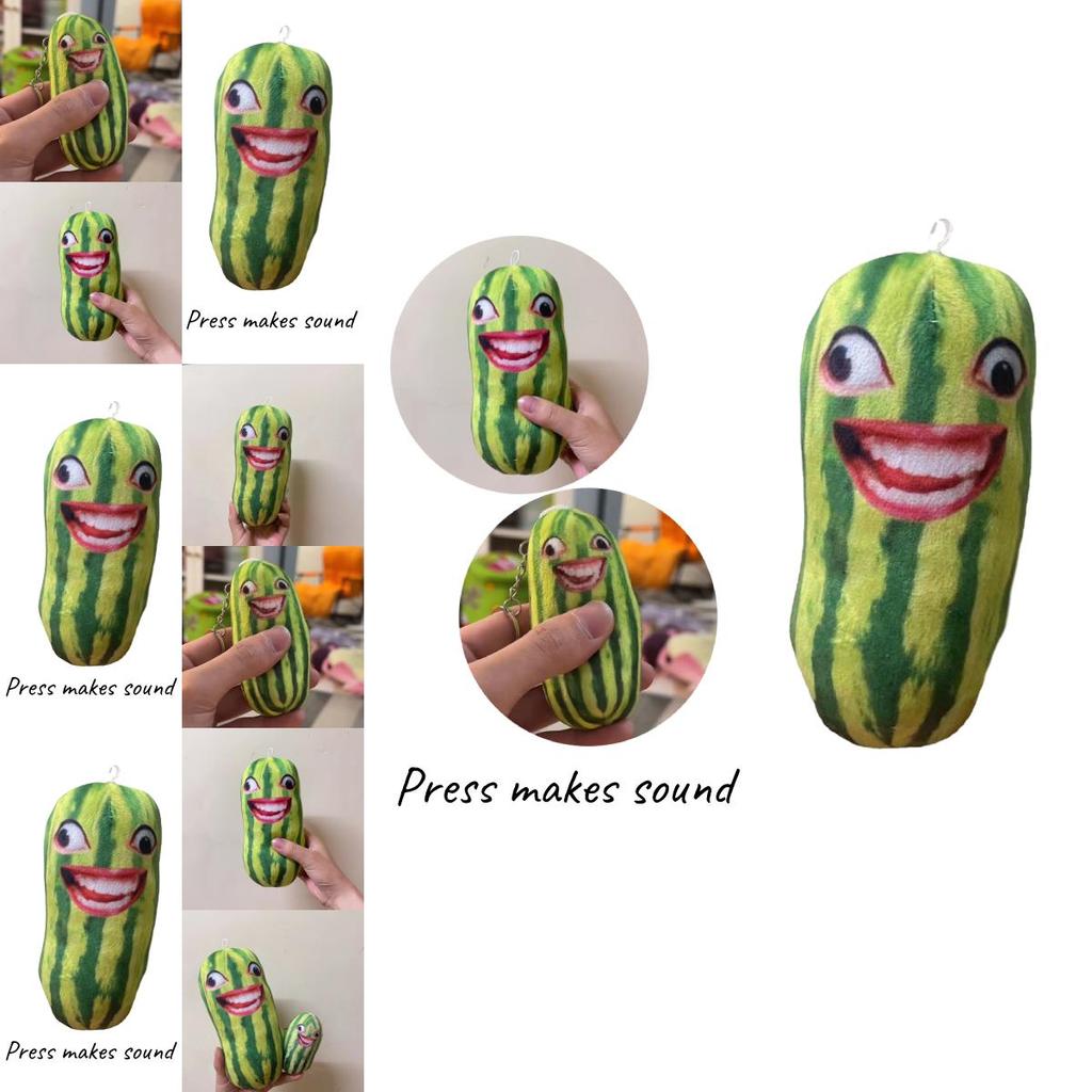 Talking Watermelon Slice Plush Toy Adorable Pp Cotton Stuffed Animal For Kids And Adults