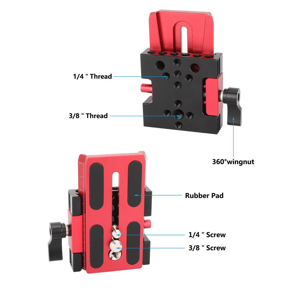 HDRIG Quick Release Plate Base Extension Kit for Manfrotto - Universal Camera Photography Accessory 3711